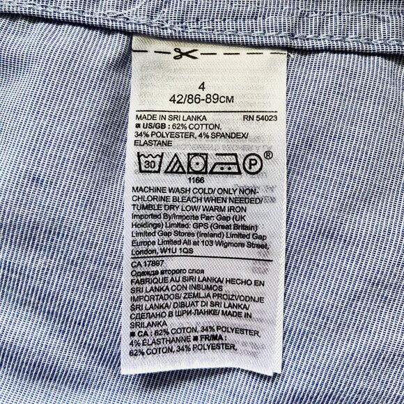 BANANA REPUBLIC Light Blue Riley Dress Shirt - Size 4 - Picture 5 of 5